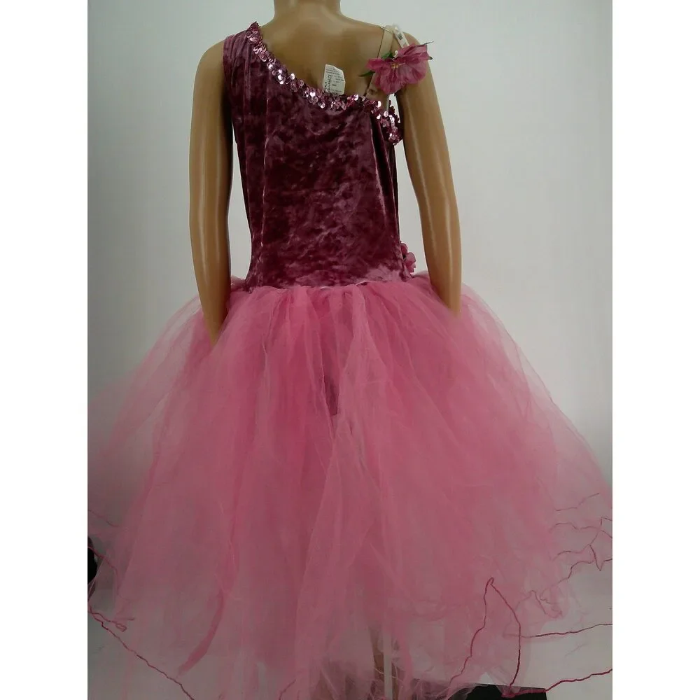 Pre-Owned Dance Costume AWCT V1035 M/L Child Mauve Pink Tutu Dress Ballet Point
